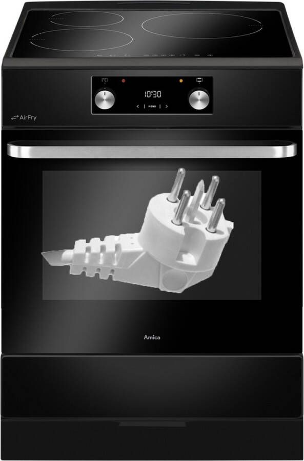 Amica ACI7005RN Inductiefornuis met aangesloten 2 Fase Perilex stekkerkabel