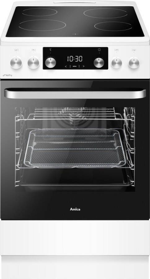Amica ACV605RB Keramisch Fornuis met aangesloten 2 Fase Perilexkabel Airfry 50 cm B 65L Klasse A