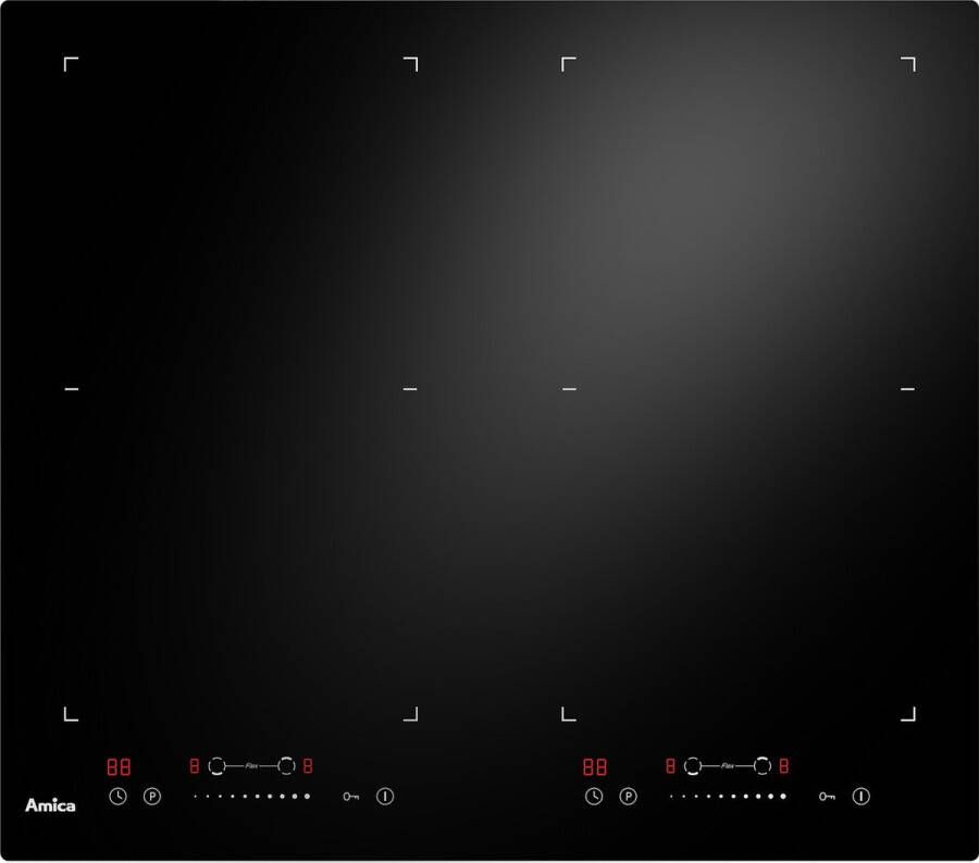 Amica Inductie Inbouw Kookplaat met aangesloten 1 Fase stekkerkabel AI3546 -Flex Space 2 bruggen 60cm