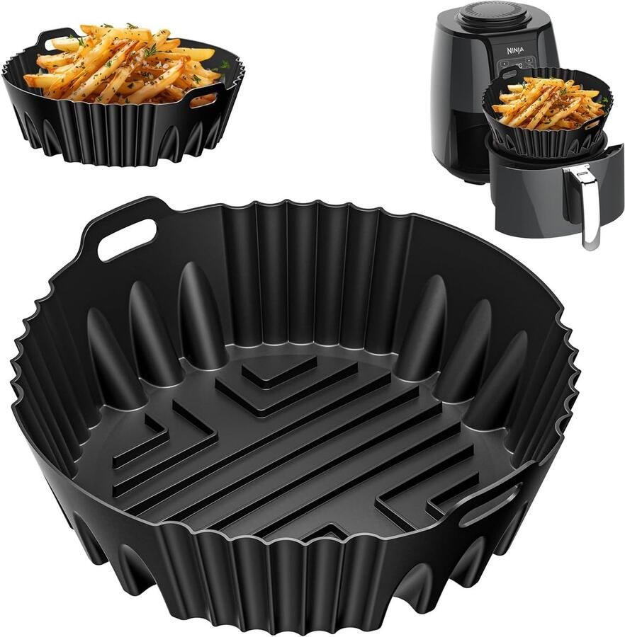 AMVORA Siliconen vorm Heteluchtfriteuse voor Ninja Heteluchtfriteuse Max AF160EU 5 2 l accessoires voor Ninja heteluchtfriteuse 5 2 liter Cosori 4 7 l 5 l