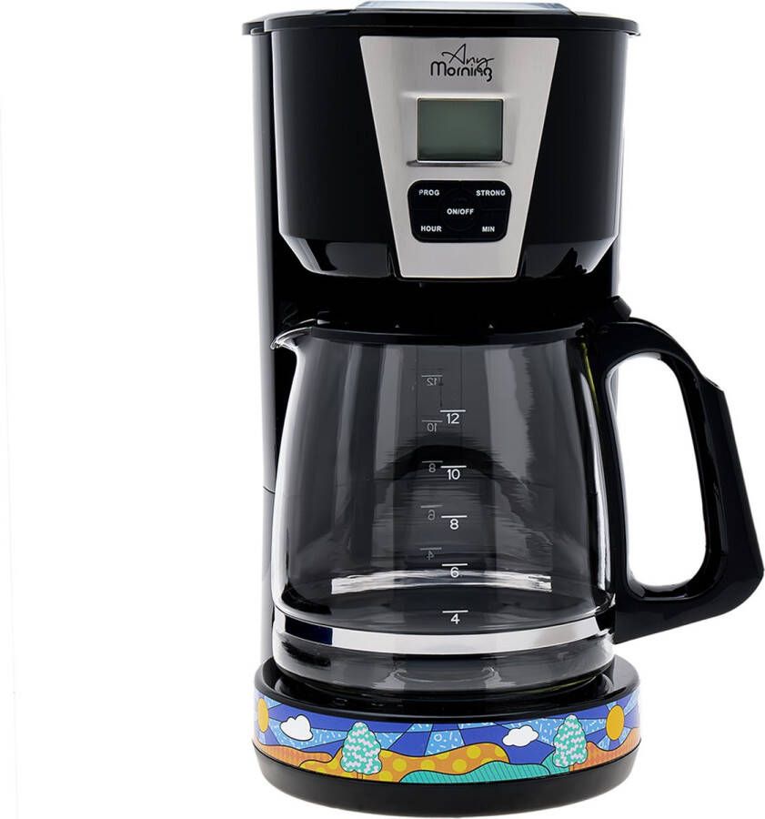 Any Morning SH21515B Filterkoffiezetapparaat Premium Koffiemachine Koffie Apparaat Met Glazen Kan en Slim Touchscreen Systeem Inclusief maatschep Zwart - Foto 2