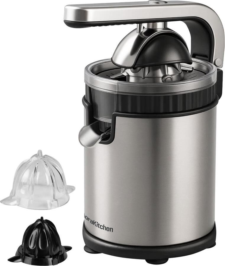 AoraKitchen Citruspers Sinaasappelpers Elektrisch 600ML Citroenpers 160W Sapcentrifuge 2 Perskegels - Foto 2