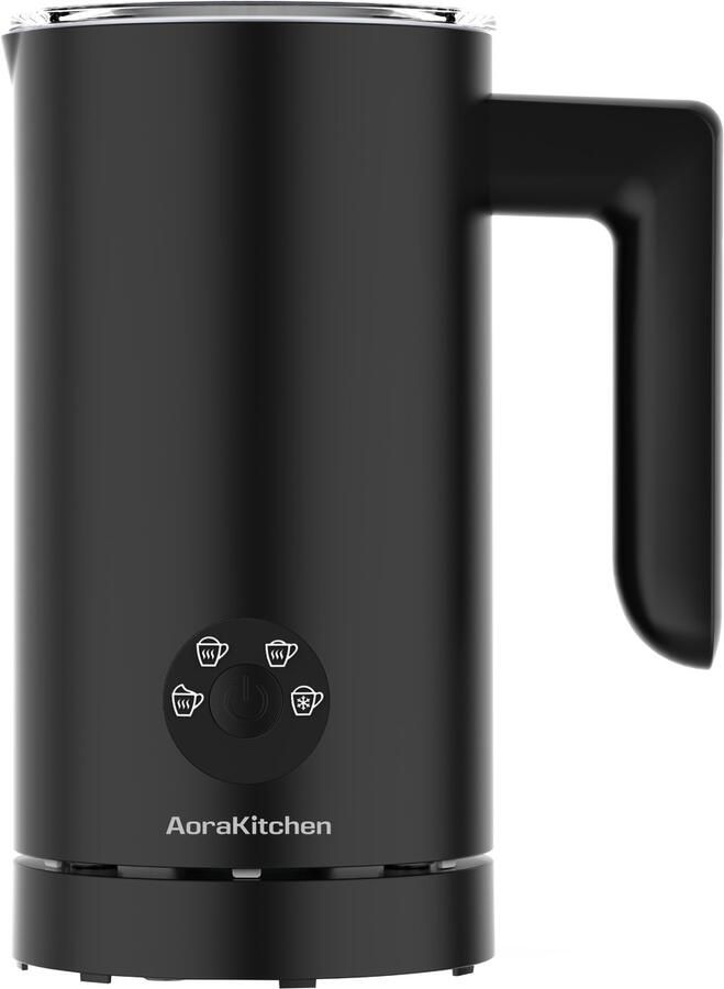 AoraKitchen Melkopschuimer 300ML Melkschuimer RVS 4-in-1 Antikleeflaag 500W Elektrisch
