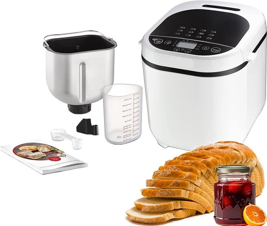 ApexArte Broodsnijmachine Elektrisch Broodmes Broodsnijder Wit