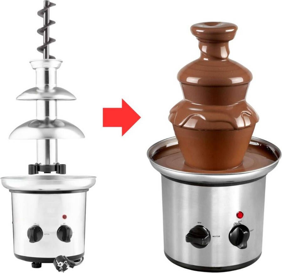 ApexArte Chocoladefontein Chocoladefondue Zilver