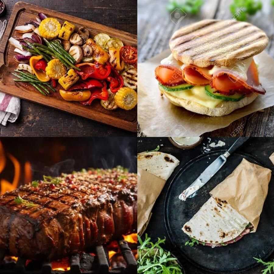 ApexArte Elektrische Grill Contactgrill Panini Snelle Maaltijden Dubbele Grill Oppervlak