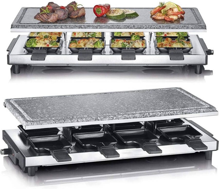 ApexArte Gourmetstellen Raclette Teppanyaki Bakplaat -Zwart - Foto 2