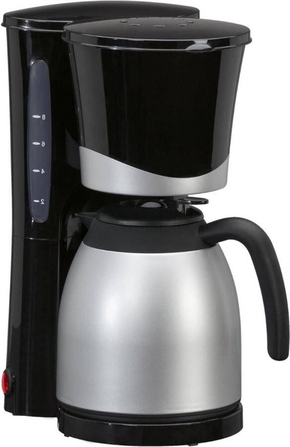 ApexArte Koffiezetapparaat met Thermoskan Koffiemachines Zwart en Grijs