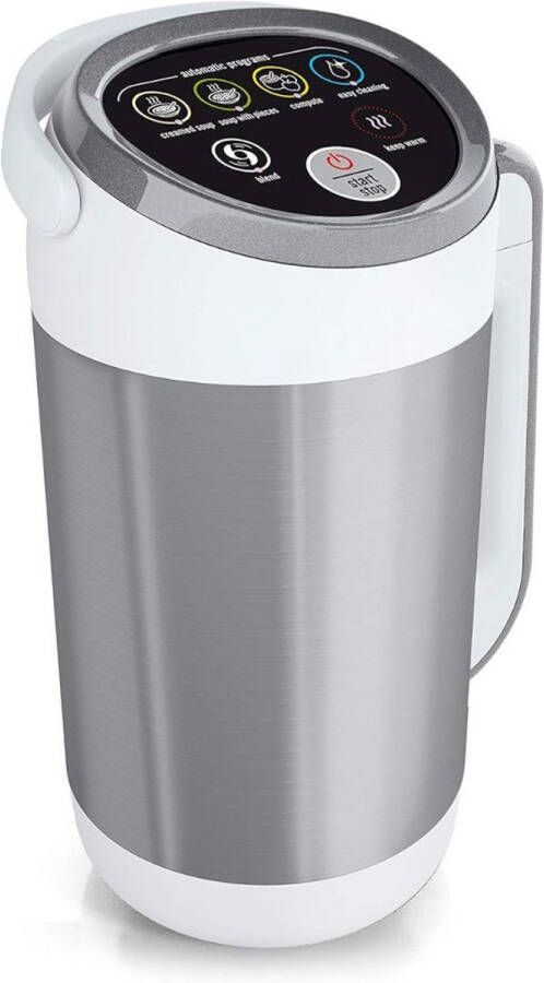 ApexArte Soepmaker Blender Sojamelk Maker Wit en Grijs