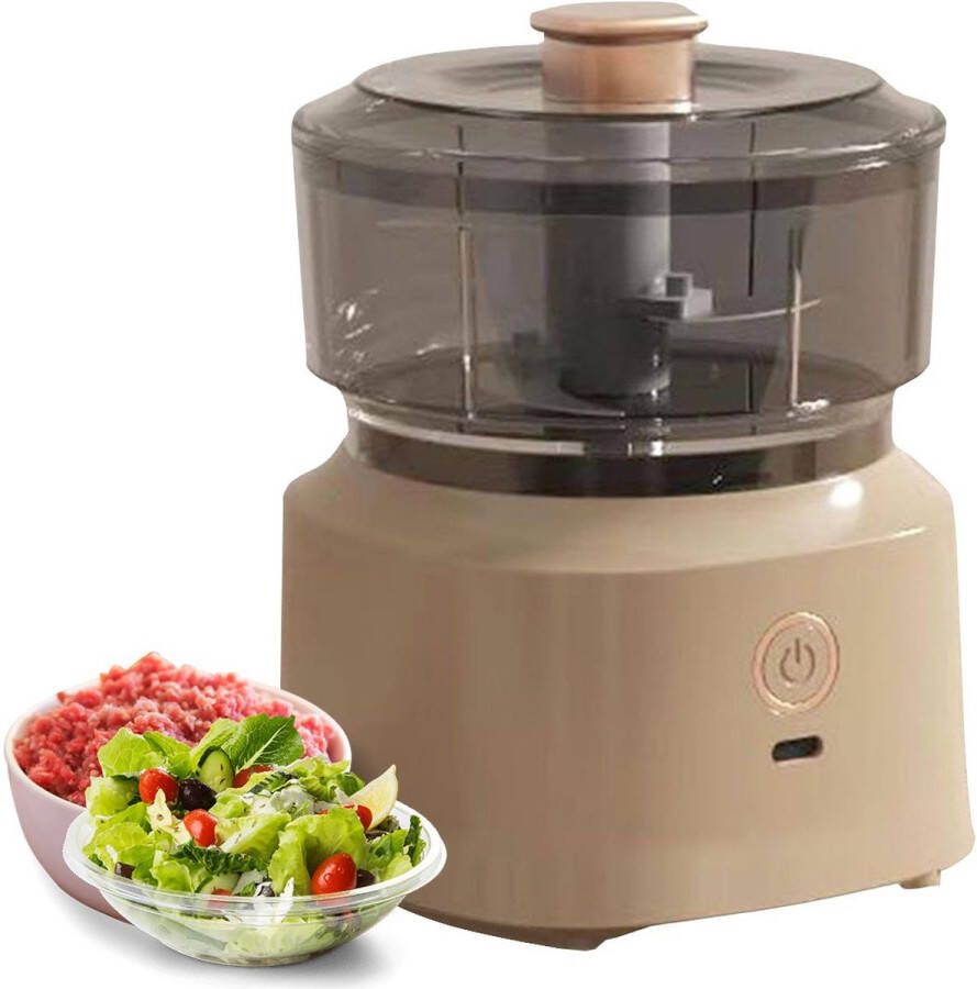 ApexArte Elektrische Groentesnijder Multifunctioneel Vleesmolen Gehaktmolen Uiensnijder Bruin