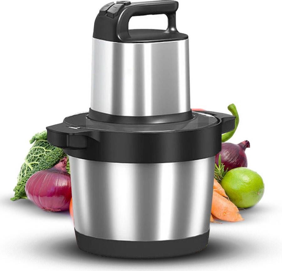 ApexArte Elektrische Groentesnijder Multifunctioneel Vleesmolen Gehaktmolen Uiensnijder Zilver