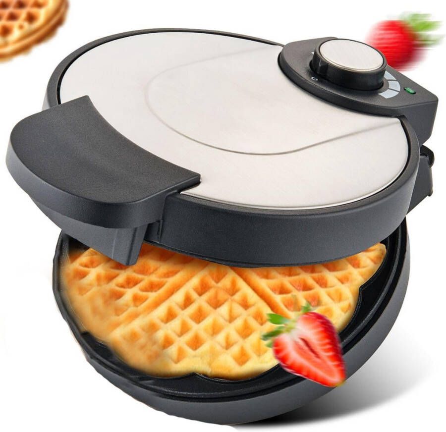 ApexArte Wafelijzer Contact Grill Tosti Apparaat Zwart met Wit
