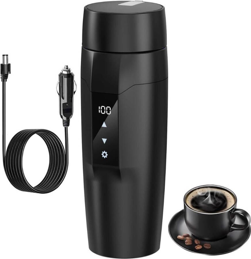 ApexArte Waterkoker 12v voor Auto Heetwaterdispenser Klein Zwart