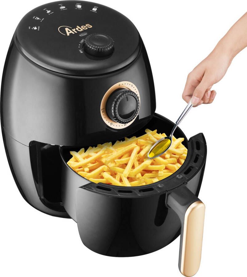 Ardes Eldorada Mini Enkel 2 l Vrijstaand 1000 W Heteluchtfriteuse Zwart - Foto 2