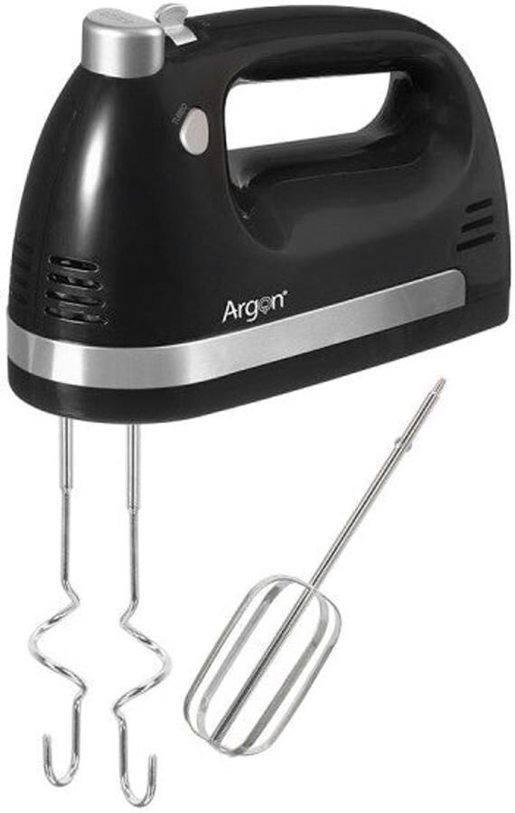 Argon Handmixer Zwart Inclusief Garden en Deeghaken 400 W