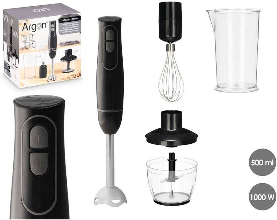 Argon Handblender JE-908BL Zwart Grijs 1000 W