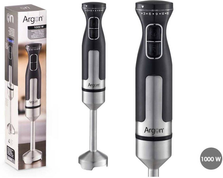 Argon Handblender Zwart Staal 1000 W