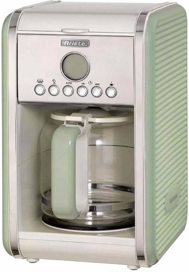 Ariete 00M134204AR0 Vintage koeffiezetter 2000W 4-12 kops timer warmhoudplaat Groen