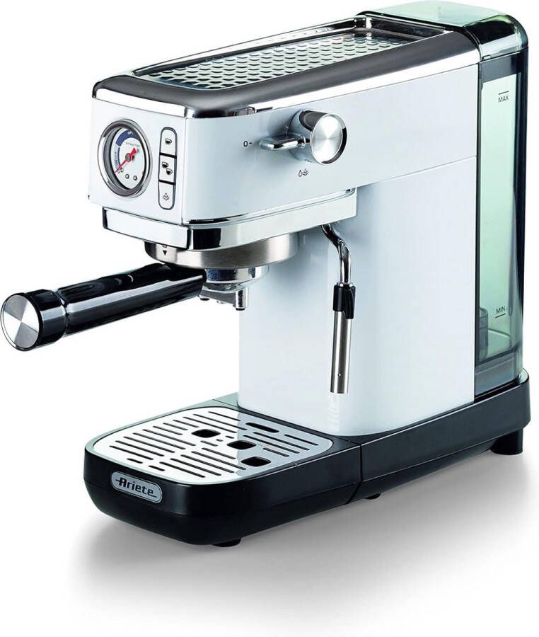 Ariete 1381 14 Moderna Espressomachine Pistonmachine 15 bar inhoud 1.1 liter Manometer wit - Foto 2