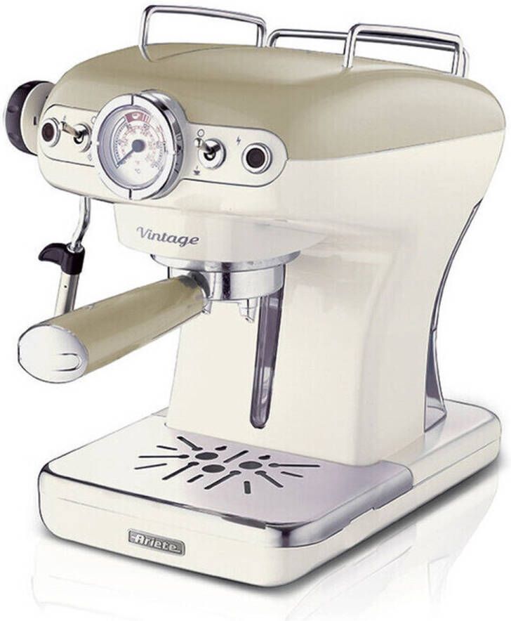 Ariete 1389 13 Vintage Piston Espressomachine 900W 0 9L tank inhoud ook geschikt voor pads Beige