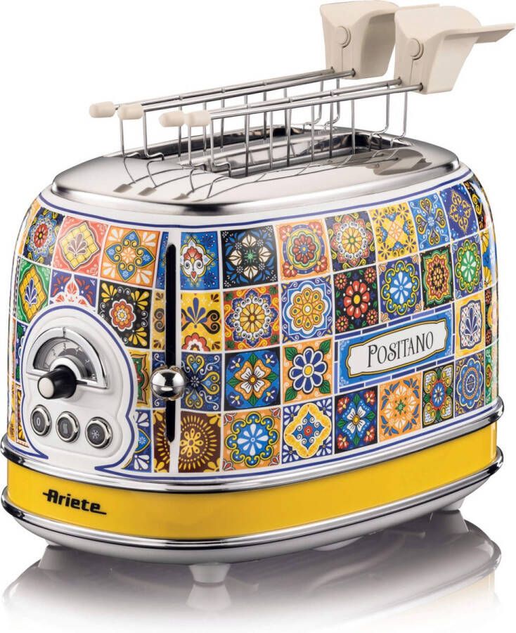 Ariete 155 Positano Broodrooster 810W 2 sneden 6 bruiningsniveaus Kruimellade Ontdooifunctie Automatisch uitwerpen