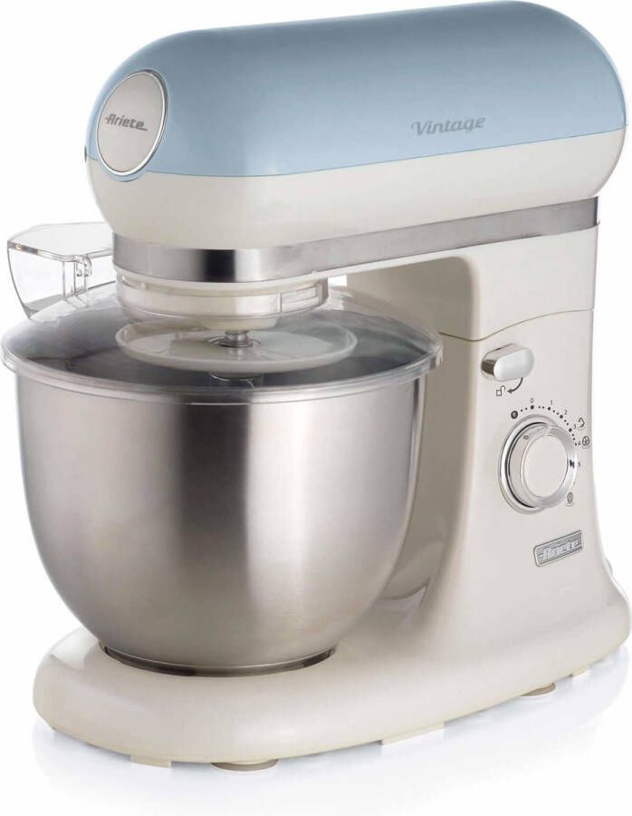 Ariete 1588 05 Vintage keukenmachine 5.5 liter 3 accessoires 2400 Watt 7 snelheden Blauw