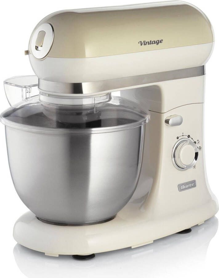Ariete 1588 03 Vintage keukenmachine 5.5 liter 3 accessoires 2400 Watt 7 snelheden Beige