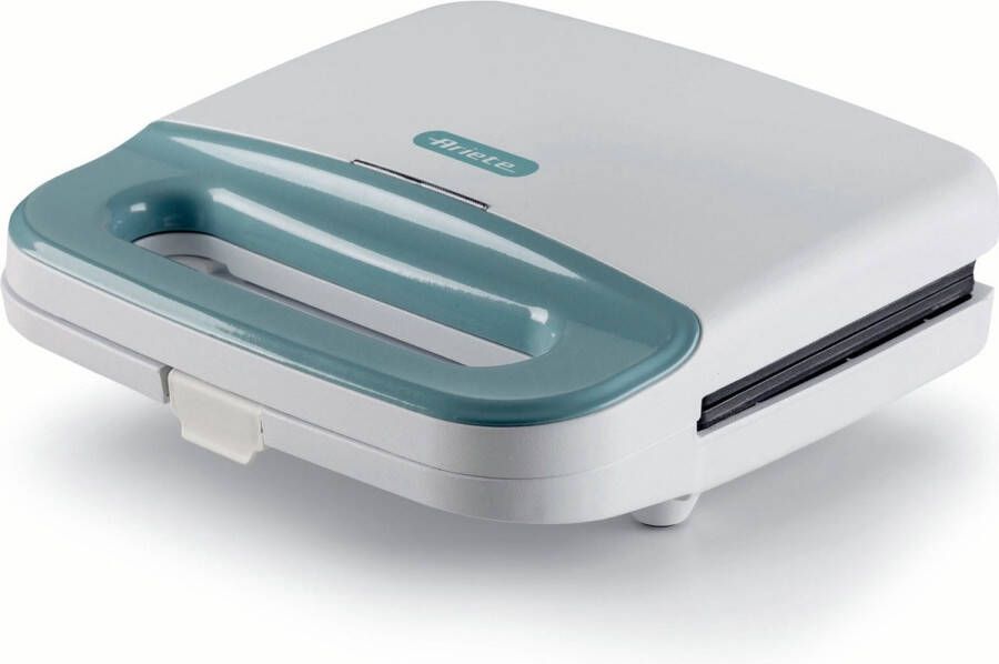Ariete 1971 01 tosti-apparaat sandwichmaker 750 Watt Antiaanbaklaag Verticaal op te Bergen Easy Lock Systeem wit