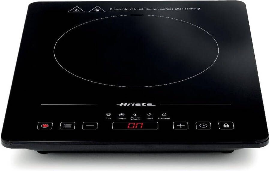 Ariete 1997 00 Inductiekookplaat 1 pits 2000 Watt 10 standen 5 programma's 28 cm automatische uitschakeling