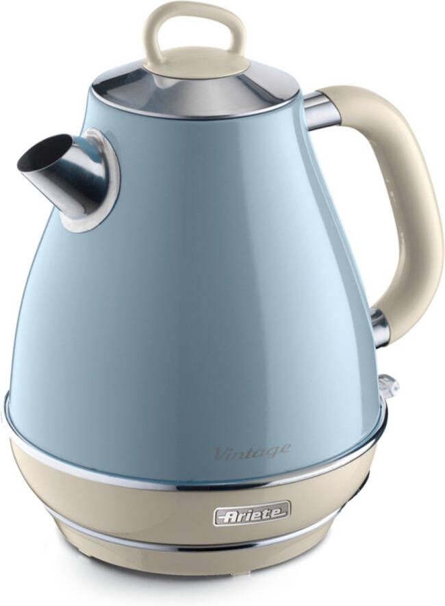 Ariete 2868 05 Vintage waterkoker 1 liter inhoud 1630 Watt draadloos blauw - Foto 2