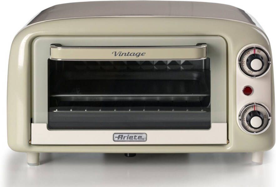 Ariete 3919 03 Vintage mini oven camping oven 10 liter timer instelbare temperatuur van 80 tot 230°C Beige