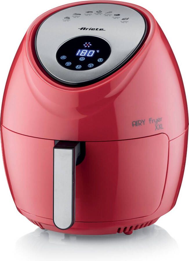 Ariete 4618 01 Air Fryer XXL Heteluchtfriteuse 1800W 5 liter Digital Touchscreen 7 Automatische Programma's- Rood