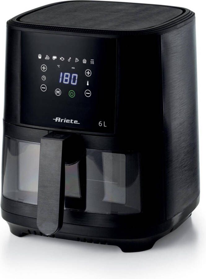 Ariete 4626 00 Air Fryer XXL Heteluchtfriteuse 1300W 6 liter Digital Touchscreen 8 Automatische Programma's- zwart