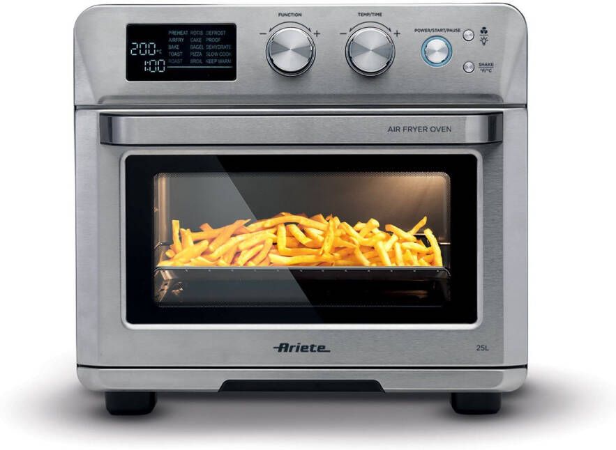 Ariete 4629 11 Airfryer oven 25 liter 1700 Watt LED-display 15 programma's tot max. 230 °C Zilver