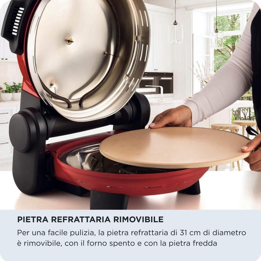 Ariete 0934 00 Pizzeria Gourmet pizzaoven tot 400°C Baktijd 3 minuten voor calzone focaccia of pizza incl spatels