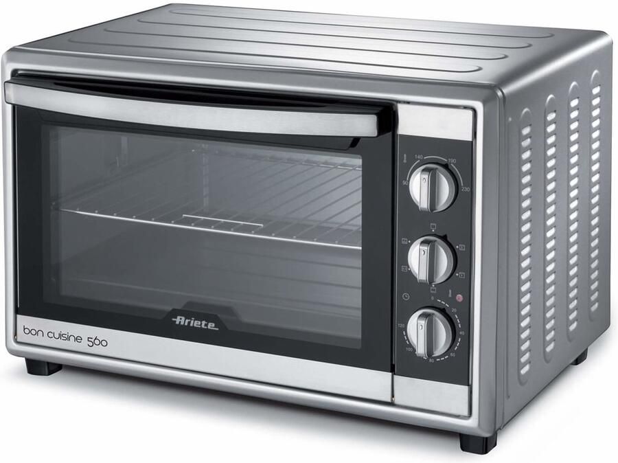 Ariete 0945 00 Bon Cuisine 560 vrijstaande Heteluchtoven 56 liter inhoud instelbaar tot 230°C 60 min timer