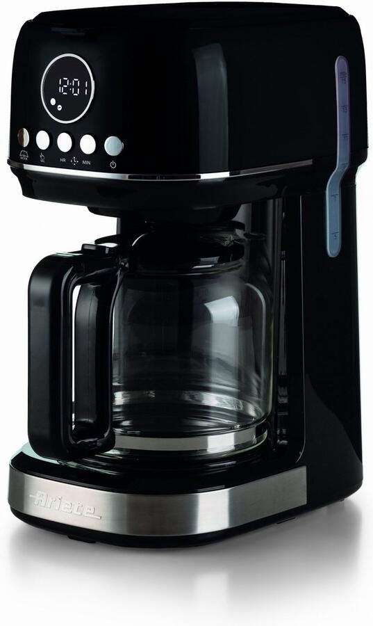Ariete 1396 Modern Filter Koffiezetapparaat Amerikaanse Koffie Verwarmingsbasis LCD Display Zwart