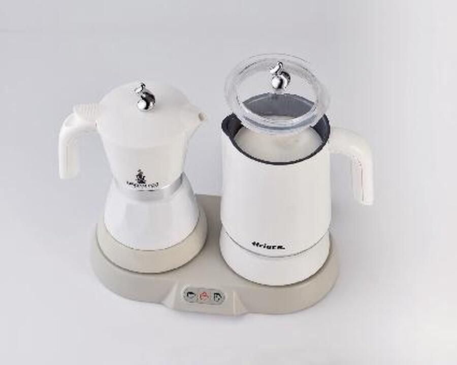 Ariete Percolator en Melkopschuimer Italiaans koffiezetapparaat & Melkopschuimer 20cl 500W Wit