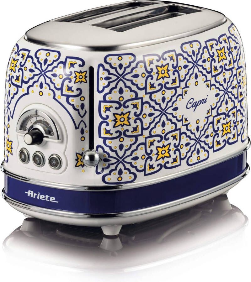 Ariete Capri 0155 1C -Italiaans design broodrooster 2 sneden 6 standen 810 Watt