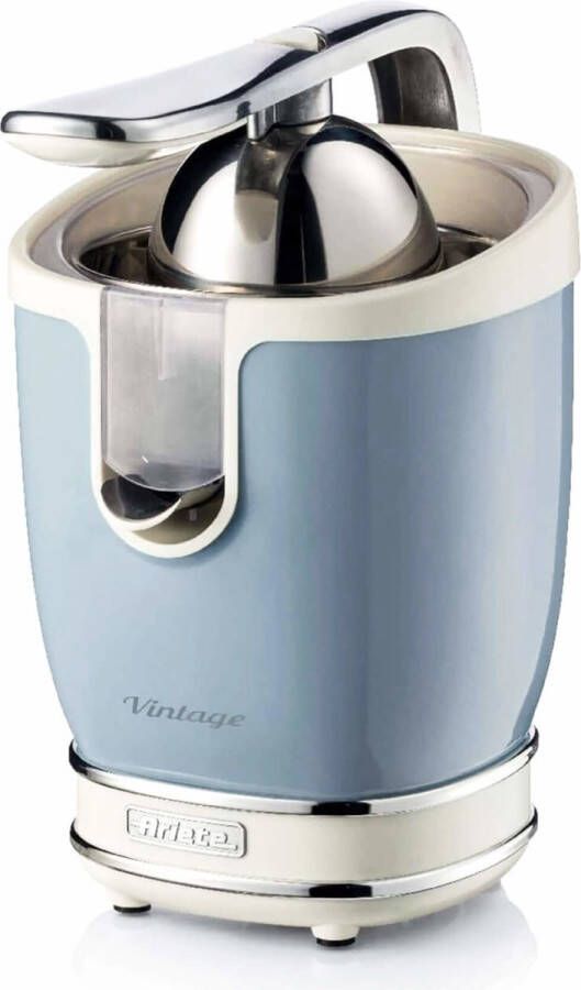 Ariete 0413 05 Vintage elektrische citruspers 400 Watt 2 perskegels 600 ml inhoud blauw