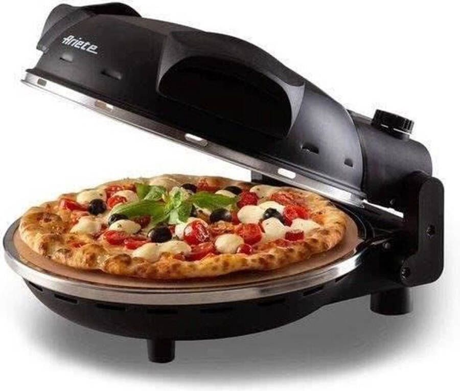 Ariete 0909 10 PIZZA IN 4 'MINUTES pizzaoven 1200W timer diameter 32 cm max. 400 graden zwart - Foto 2