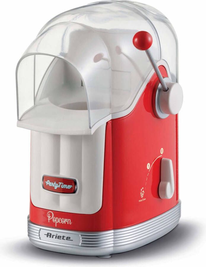 Ariete 2958 00 Popcorn Machine popcornmaker Bereiding zonder vet Hetelucht Klaar in 3 min Rood