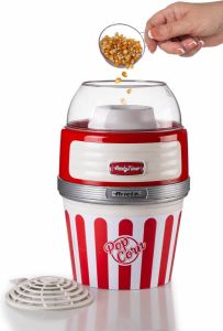 Ariete Popcorn Machine- Rood Wit M Vetvrije Popcorn