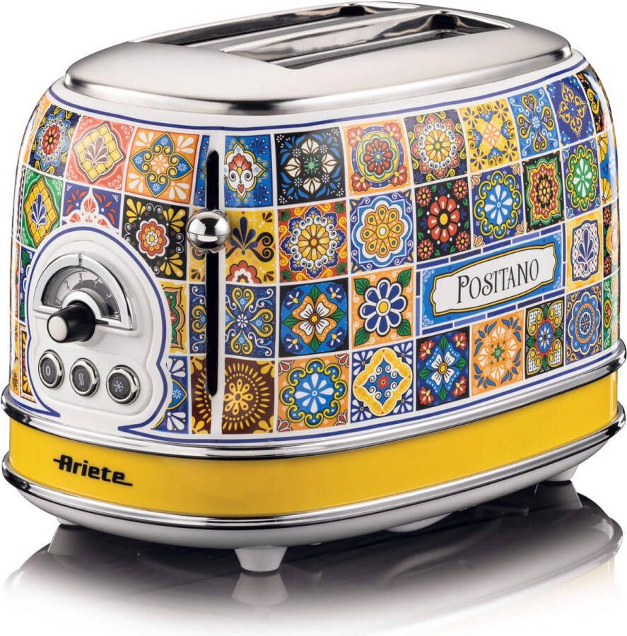 Ariete Positano 0155 Italiaans design broodrooster 2 sneden 6 standen 810 Watt