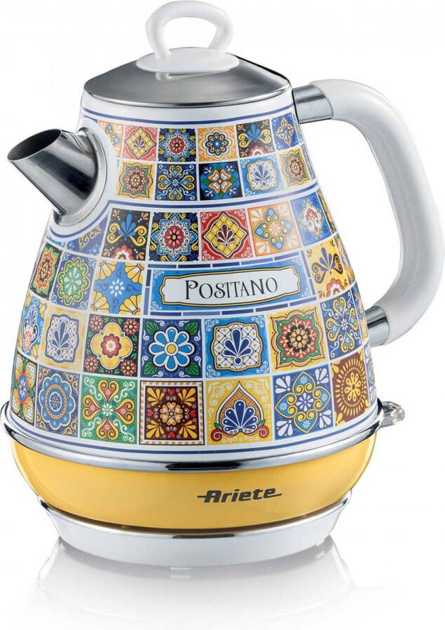 Ariete Positano 2869 0P Italiaans design waterkoker 2000 Watt 1. 7 liter inhoud draadloos