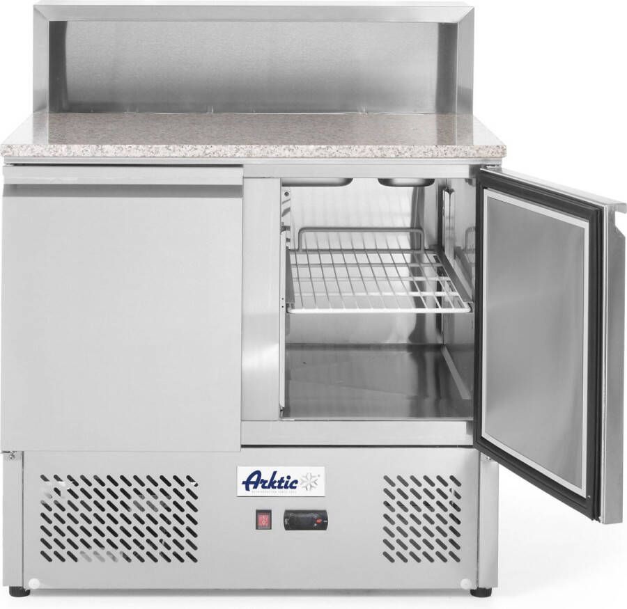 Arktic Pizzawerkbank KitchenLine 300L 2 Deuren 1 1 GN Boven 5x 1 6 GN -2°C +8°C Geforceerd 900x700x880 1100mm Horeca Oven