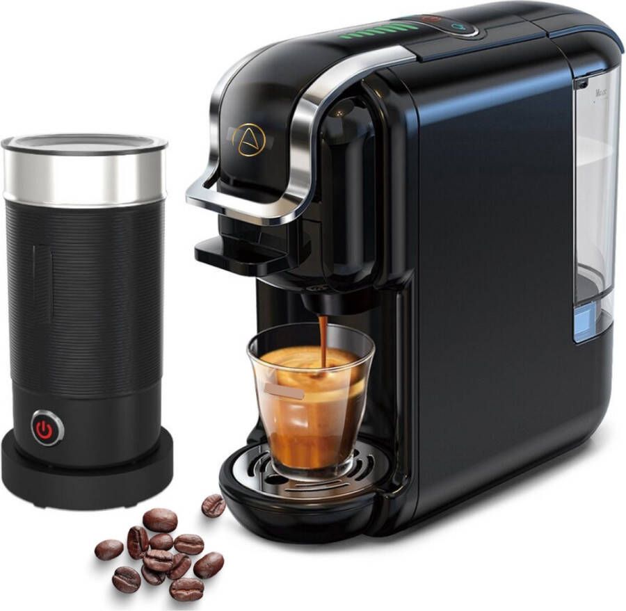 Arvona 5 in 1 Koffiemachine Koffiezetapparaat Koffie Automaat Automatisch Nespresso Dolce Gusto Koffiepoeder Koffiepads Zwart