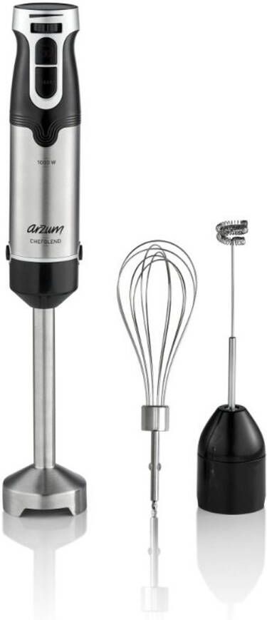 Arzum Chefblend Staafmixer Set AR1160 Zwart Inox 1000W Traploze snelheidsinstelling