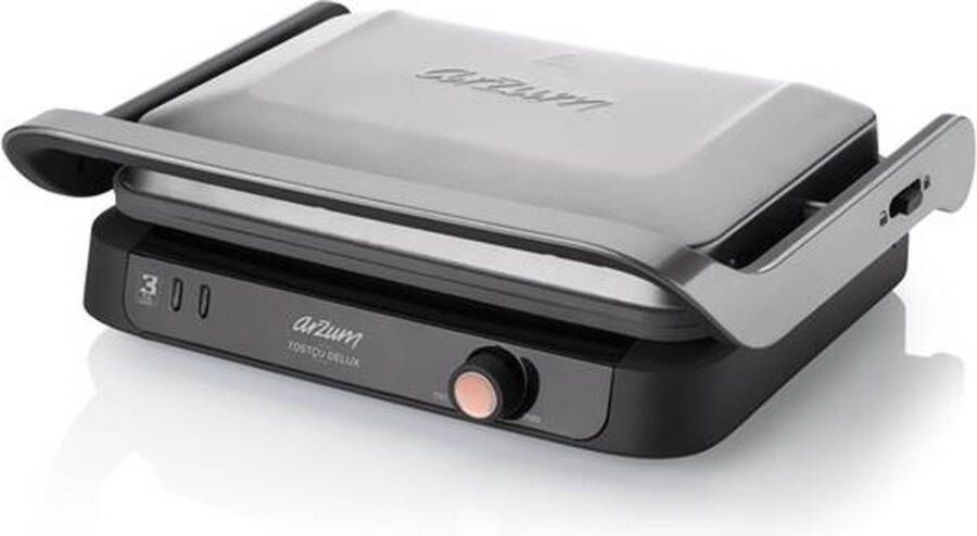 Arzum Tostcu Delux Grill en Sandwichmaker AR2001-0700 Inox Contactgrill 1800W