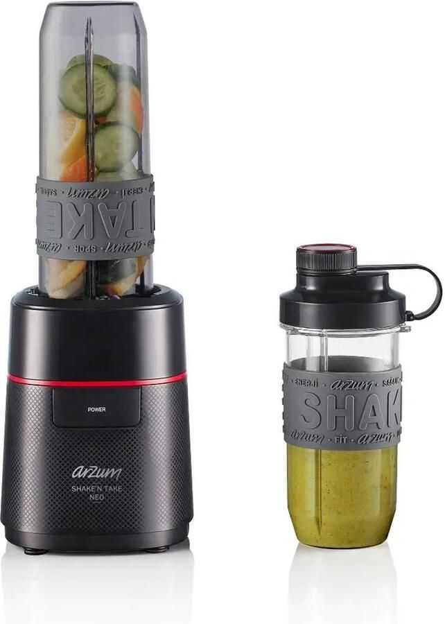 Arzum Shake 'n Take Neo Blender AR1147-0100 Zwart Mini blender 500W
